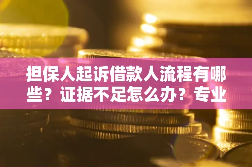 济南担保人起诉借款人流程有哪些？证据不足怎么办？专业律师解答