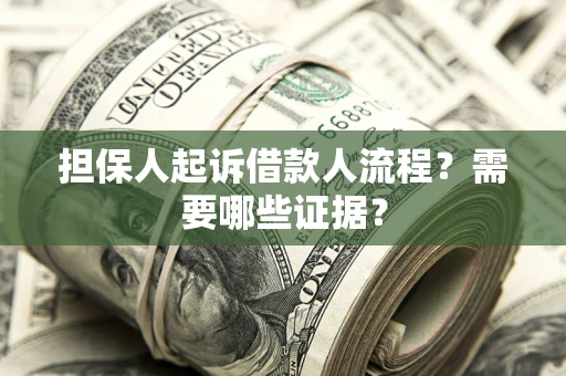 济南担保人起诉借款人流程?需要哪些证据? 济南担保人起诉借款人流程?需要哪些证据?
