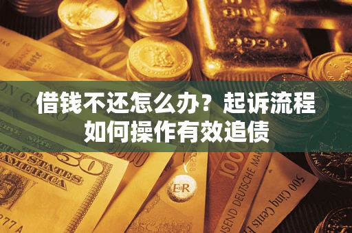济南借钱不还怎么办？起诉流程如何操作有效追债