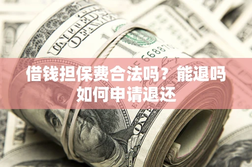 济南借钱担保费合法吗？能退吗如何申请退还
