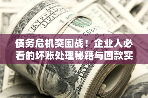 济南债务危机突围战！企业人必看的坏账处理秘籍与回款实战指南